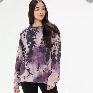 Urban renewal tie dye oversized crewneck